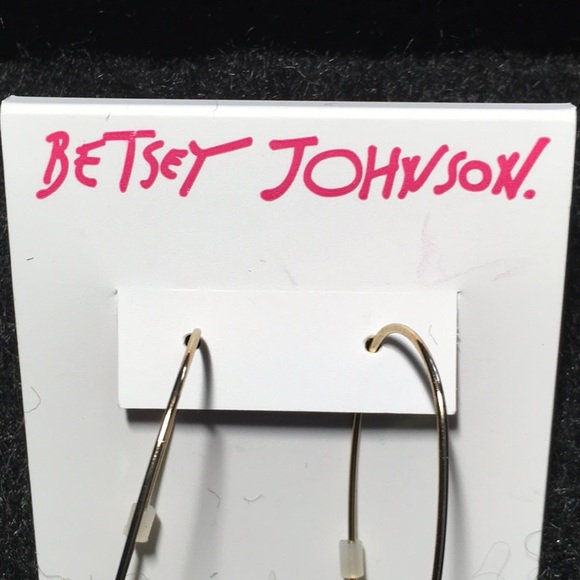 NWT Betsey Johnson Leopard 🐆 Heart ♥️ Drop Earrings - Picture 3 of 7